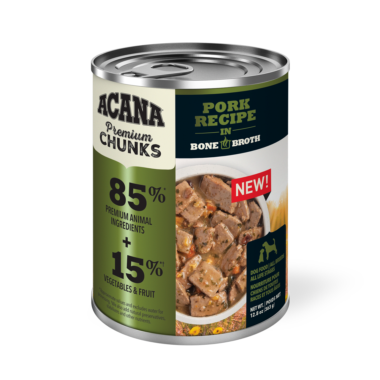 ACANA DOG PORK IN BONE12.8OZ