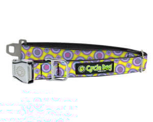CDOG Collar SpaceDot YLW Reg L