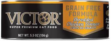 Victor Cat Food Grain Free Shredded Chicken Dinner Cuts in Gravy 5.5OZ