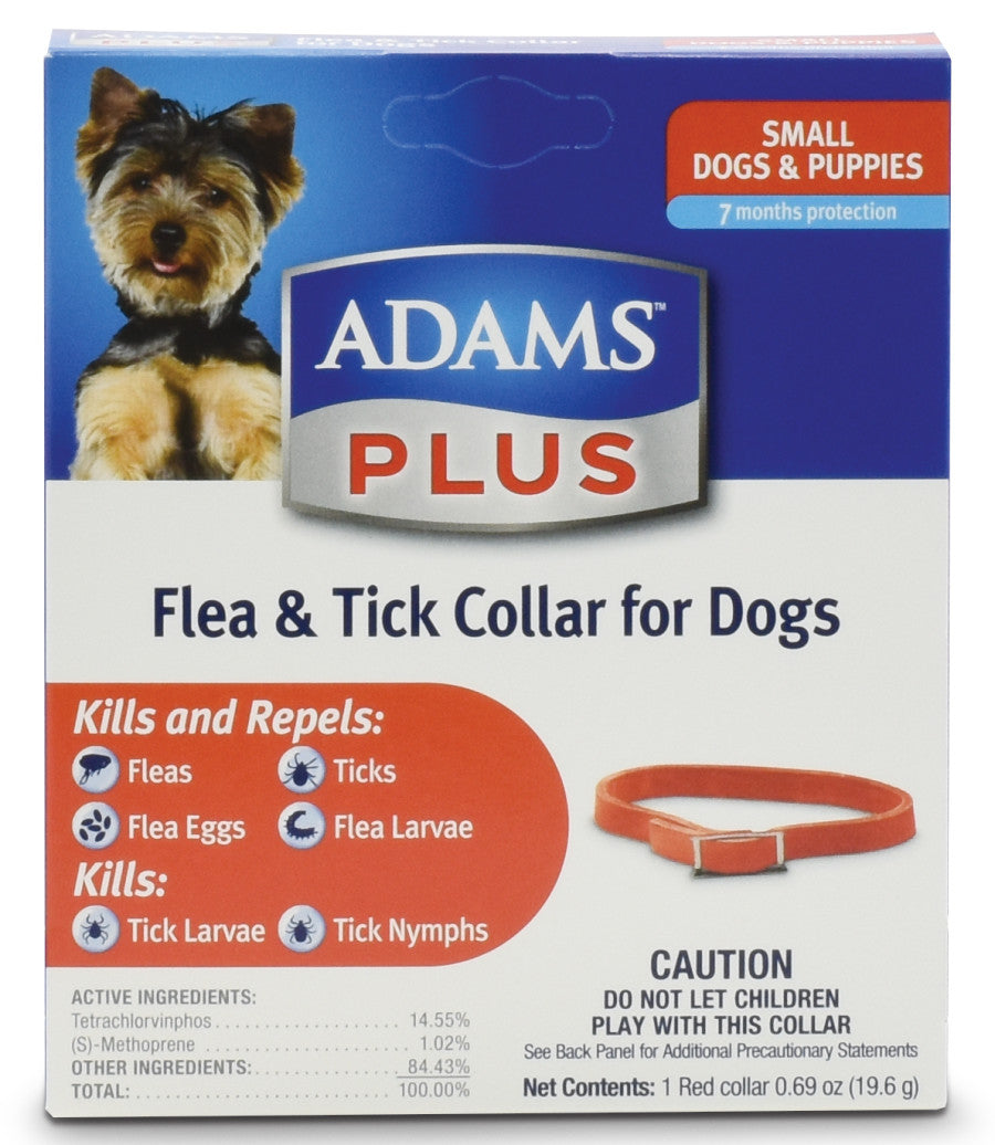 ADAMS PLUS COLLAR DOG SML