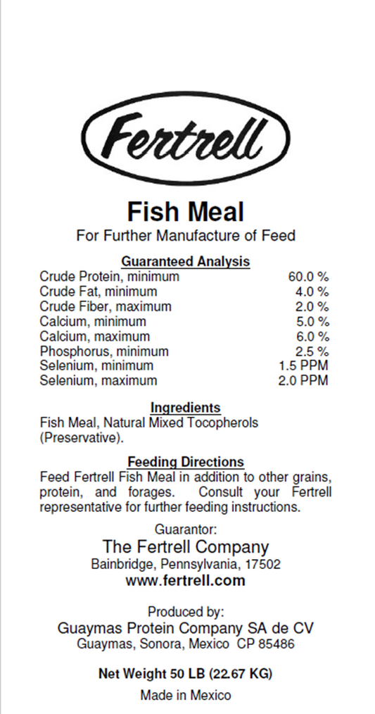 Bar-Ale Organic Fish Meal 50lb