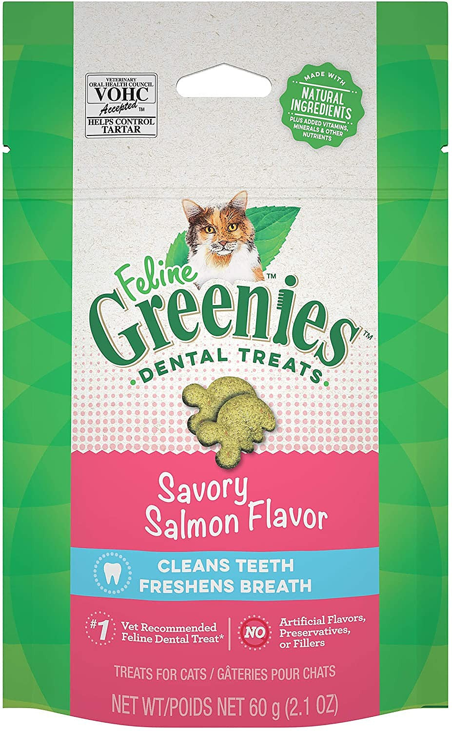 FELINE GREENIES SALMON 2.5