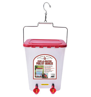 WATERER CUP DRINKER 4 GAL RED