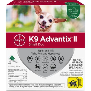 ADVANTIX II K9 0-10 LB 4PK