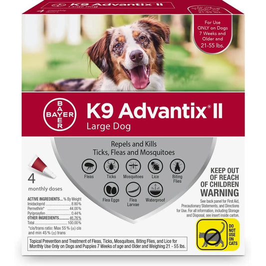 ADVANTIX II K9 21-55 LB 4PK