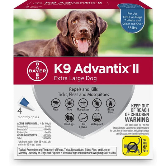 ADVANTIX II K9 55 LB-OVER 4PK