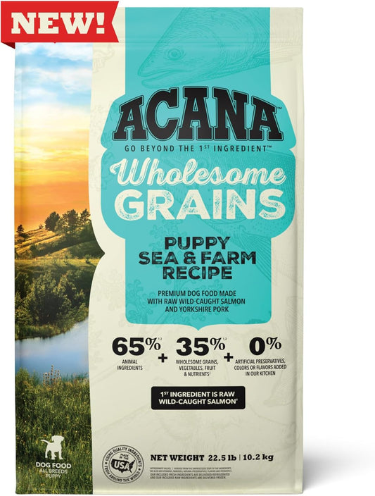 ACANA™ Wholesome Grains Dry Dog Food Puppy Sea & Farm Recipe,  22.5lb