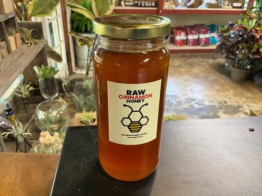 Boujikian Apiary Raw Local Honey- cinnamon 16oz
