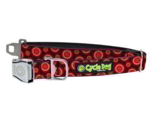 CDOG Collar SpaceDot Red Reg L
