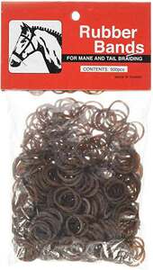 BRAID BANDS - BROWN 500CT
